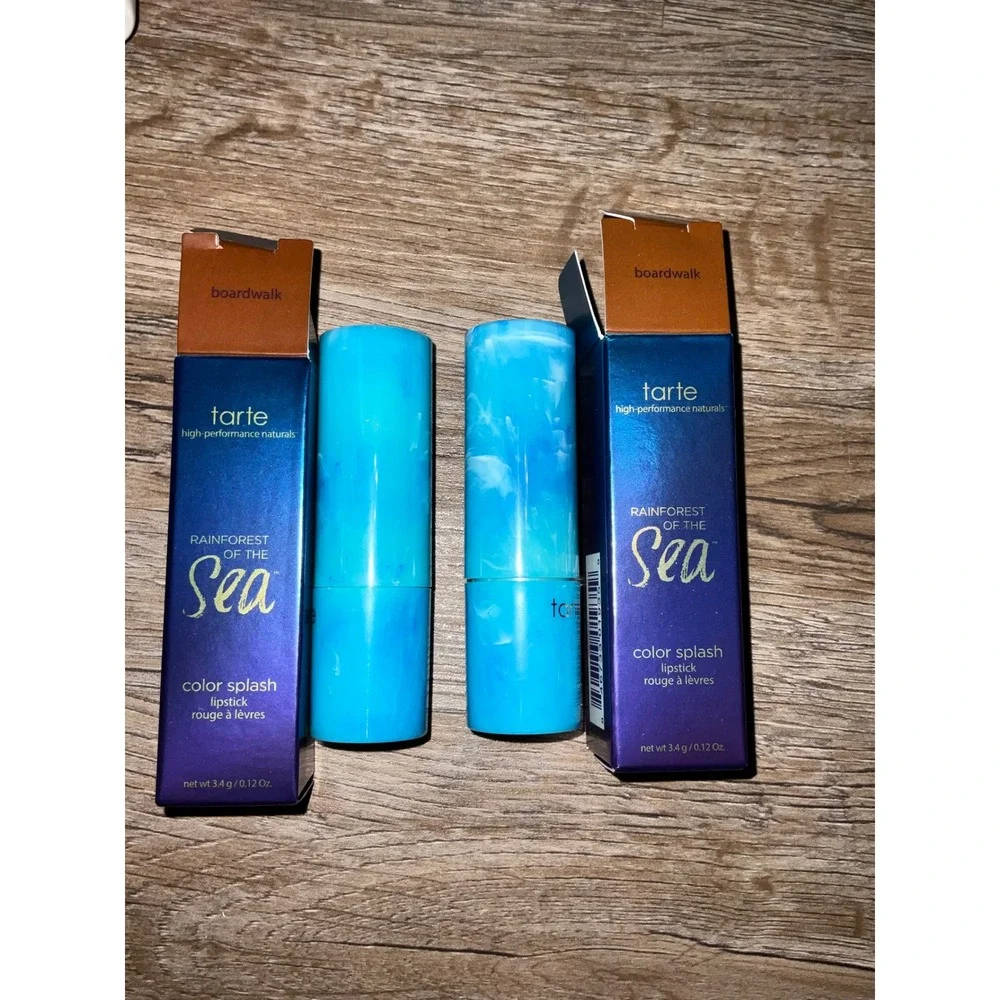 Tarte Color Splash Lipstick Boardwalk Set of 2 Rainforest of the Sea lip
